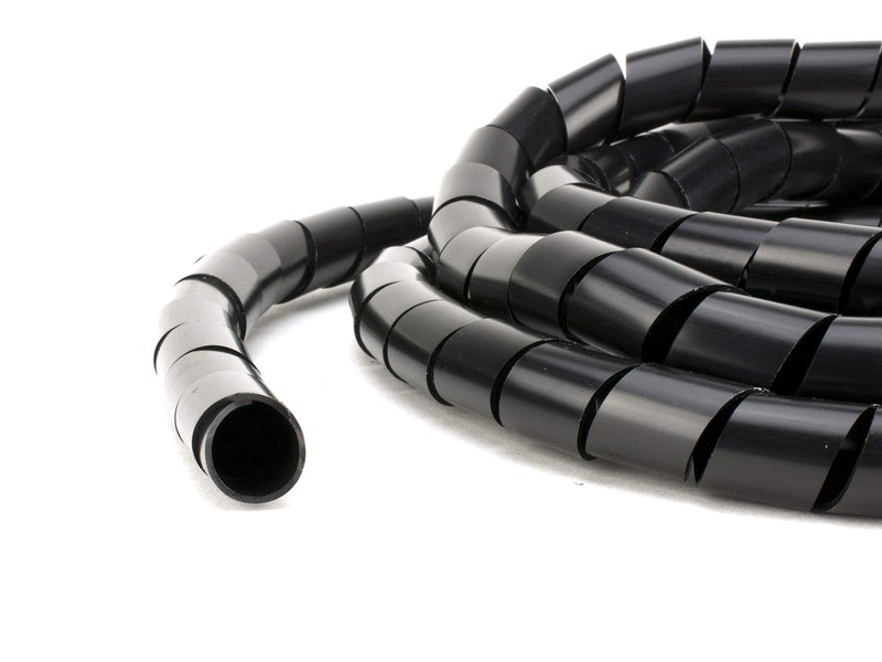 SECURE CABLETIES Secure 1/8 Inch Black Polyethylene Spiral Wrap - 50 Feet - Image 1
